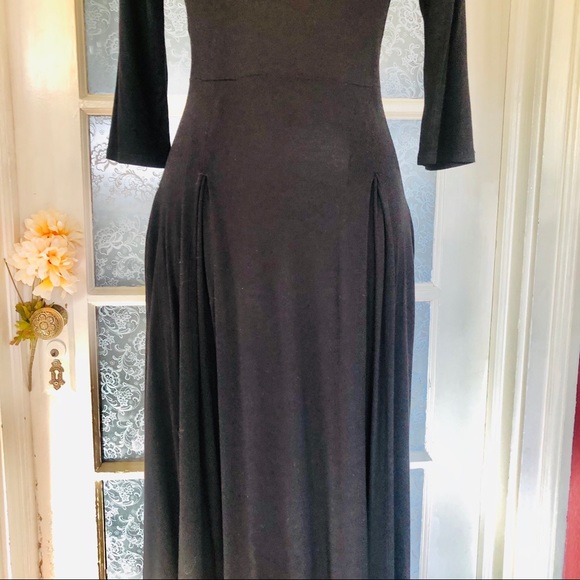 Polagram Black Pleated Mid-Length Dress - Picture 3 of 7